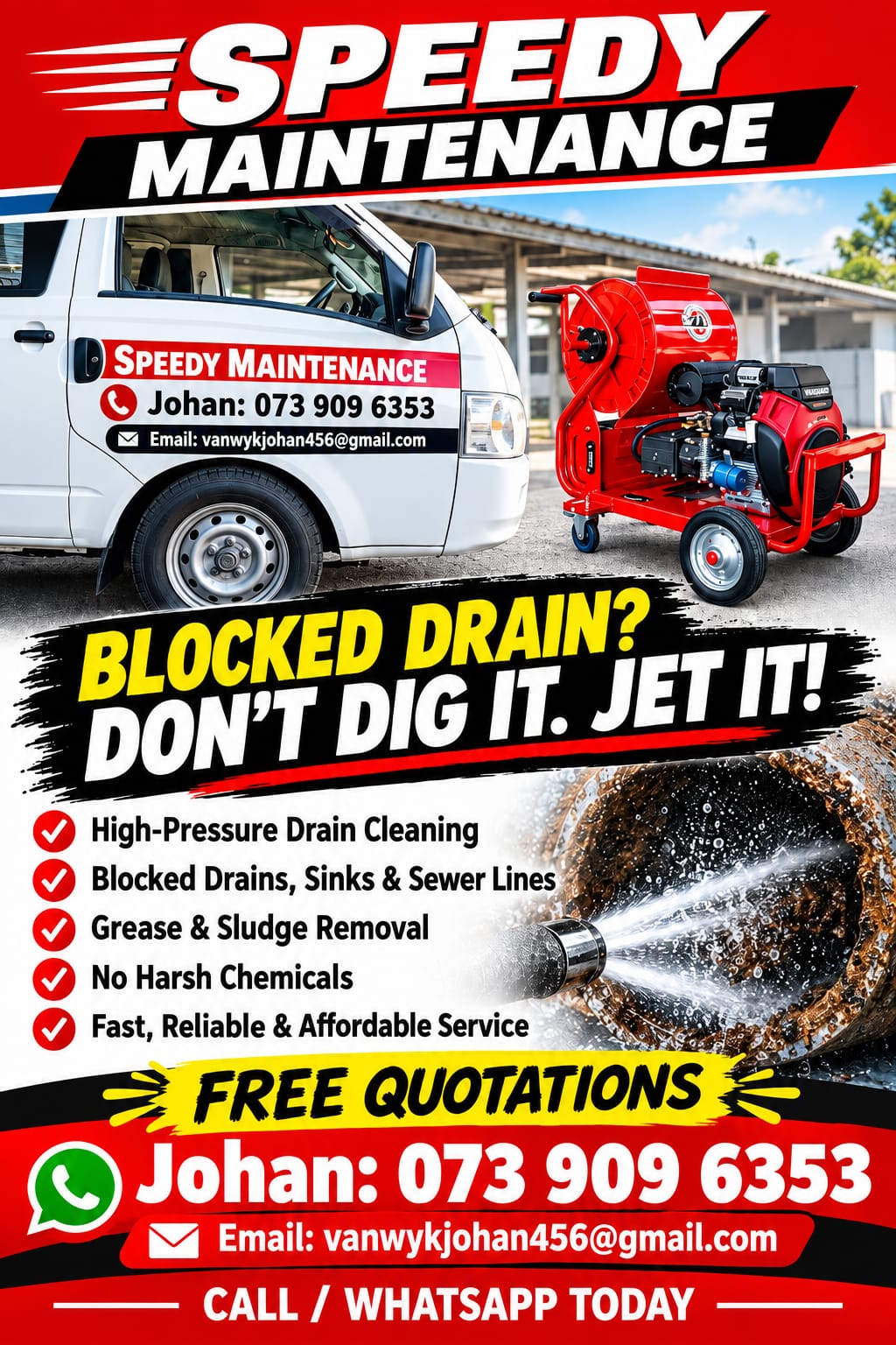 SPEEDY Maintenance – Blocked Drains